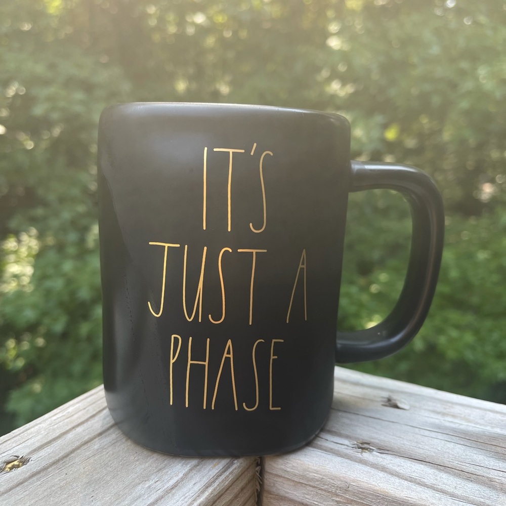 Rae Dunn it’s just a phase moon phase mug double sided gold